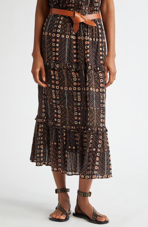 Isabel Marant Etoile Zaine Skirt in Black/Ochre – Hampden