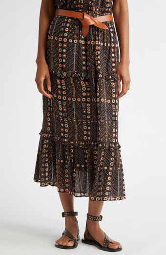 Isabel Marant Étoile Diya Ruffle Tiered Cotton Voile Midi Skirt