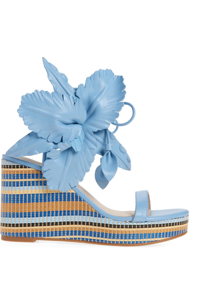 Cecelia New York Lily Platform Wedge Sandal, Alternate, color, Blue Multi