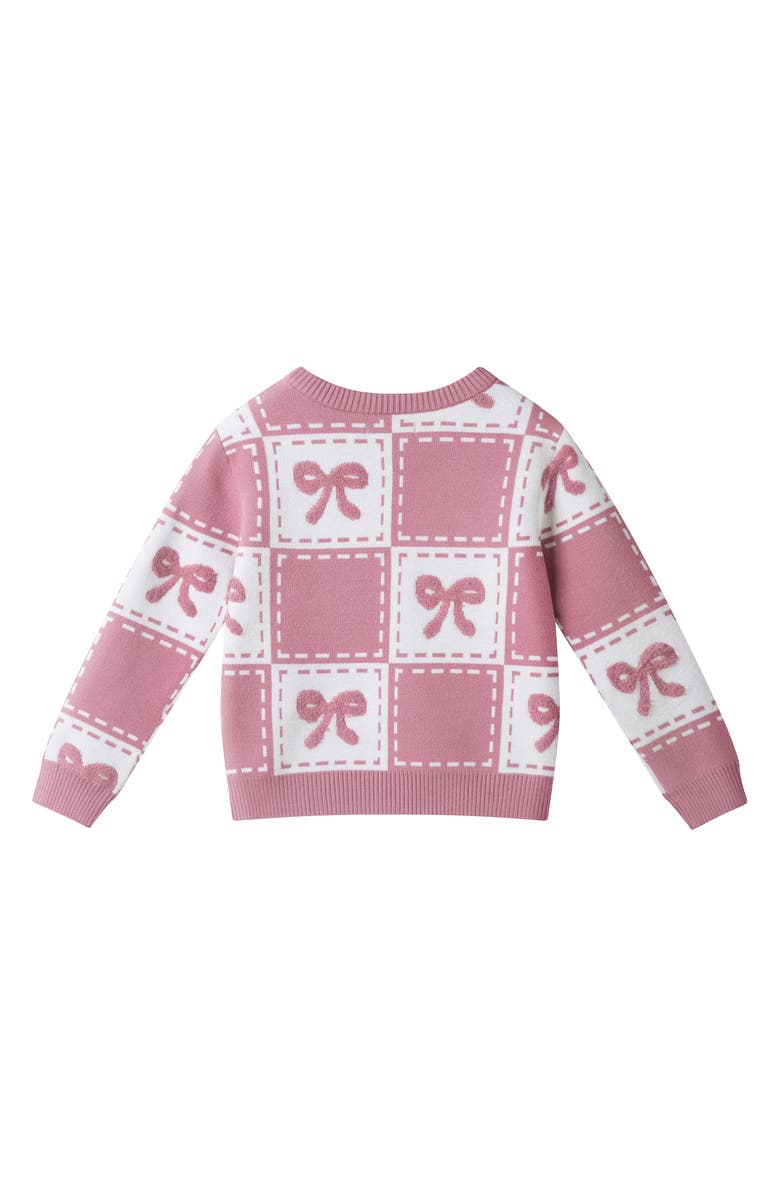 Andy & Evan Kids' Bow Chenille Sweater & Flare Leggings Set, Alternate, color, Pink Bows