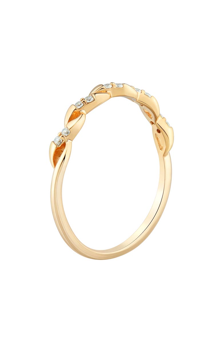 Frankie & Zoe Twist Diamond Band Ring, Alternate, color, Yellow Gold