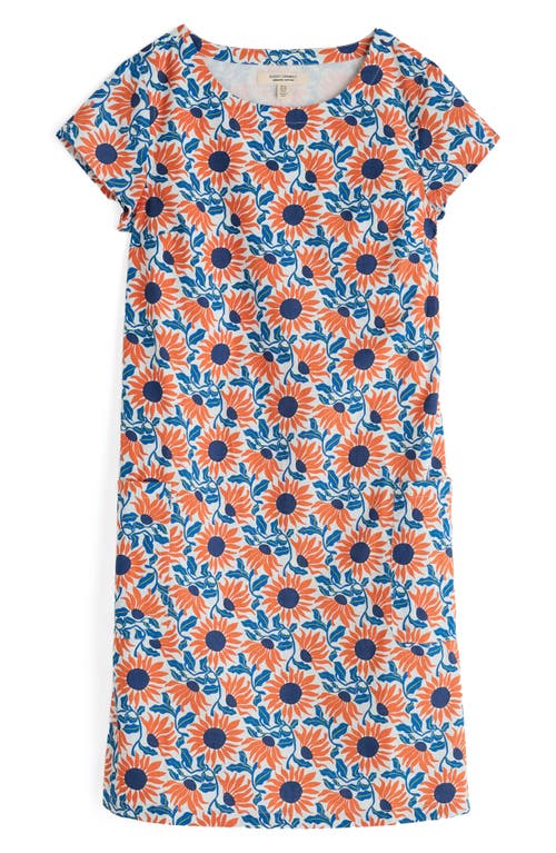 Seasalt Cornwall River Cove Print Organic Cotton Shift In Pink