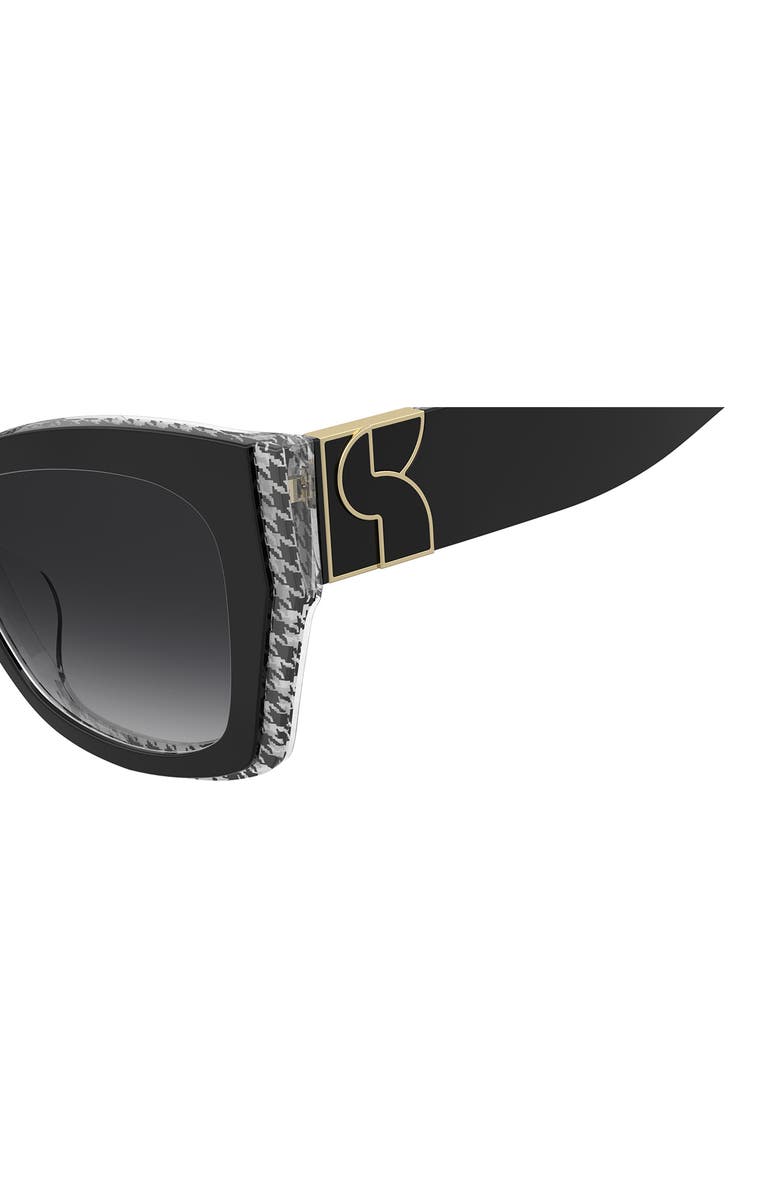 Kate Spade New York jayda 53mm gradient cat eye sunglasses, Alternate, color, Black White/ Dark Grey Sf