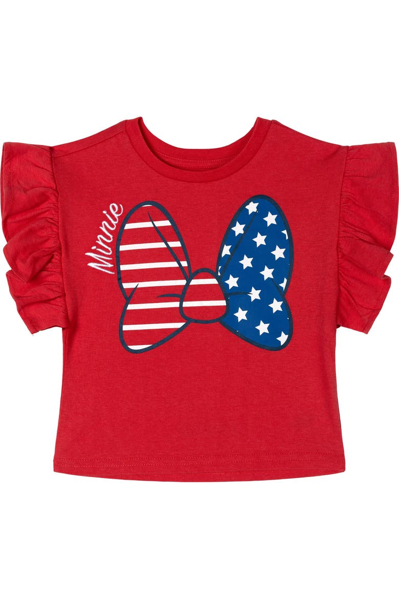 Minnie Mouse Girls' 2-Piece T-Shirt and Shorts Set, Alternate, color, Minnie Red Blue