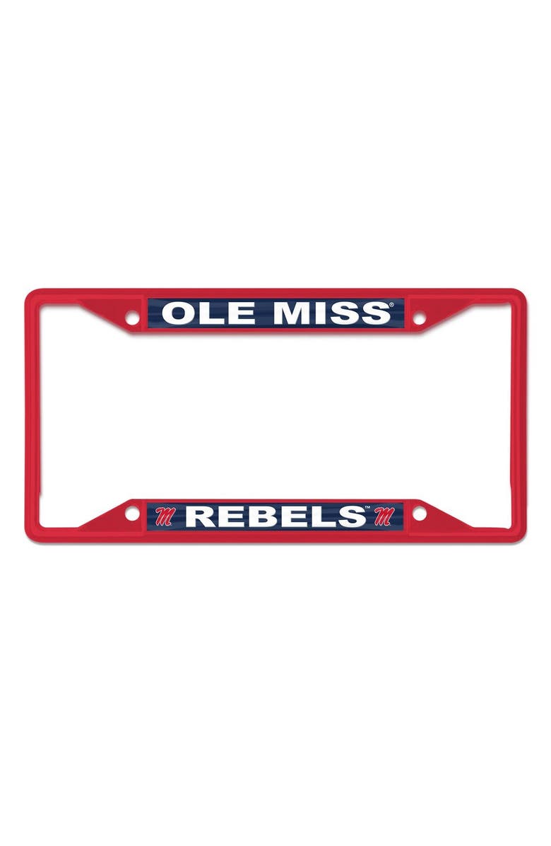 WINCRAFT Ole Miss Rebels Chrome Color License Plate Frame, Main, color,