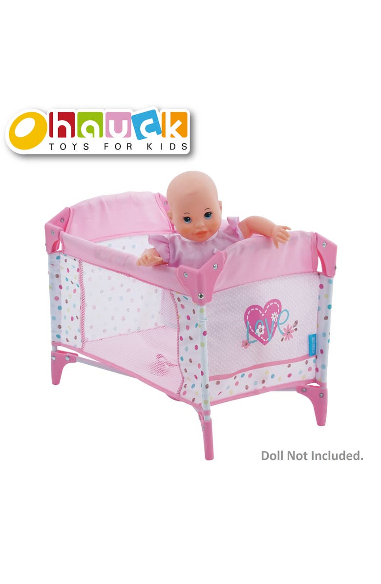 Hauck Love Heart Doll Play Yard Baby Doll Accessory Folds for Easy Storage and Travel, Alternate, color, Multicolored