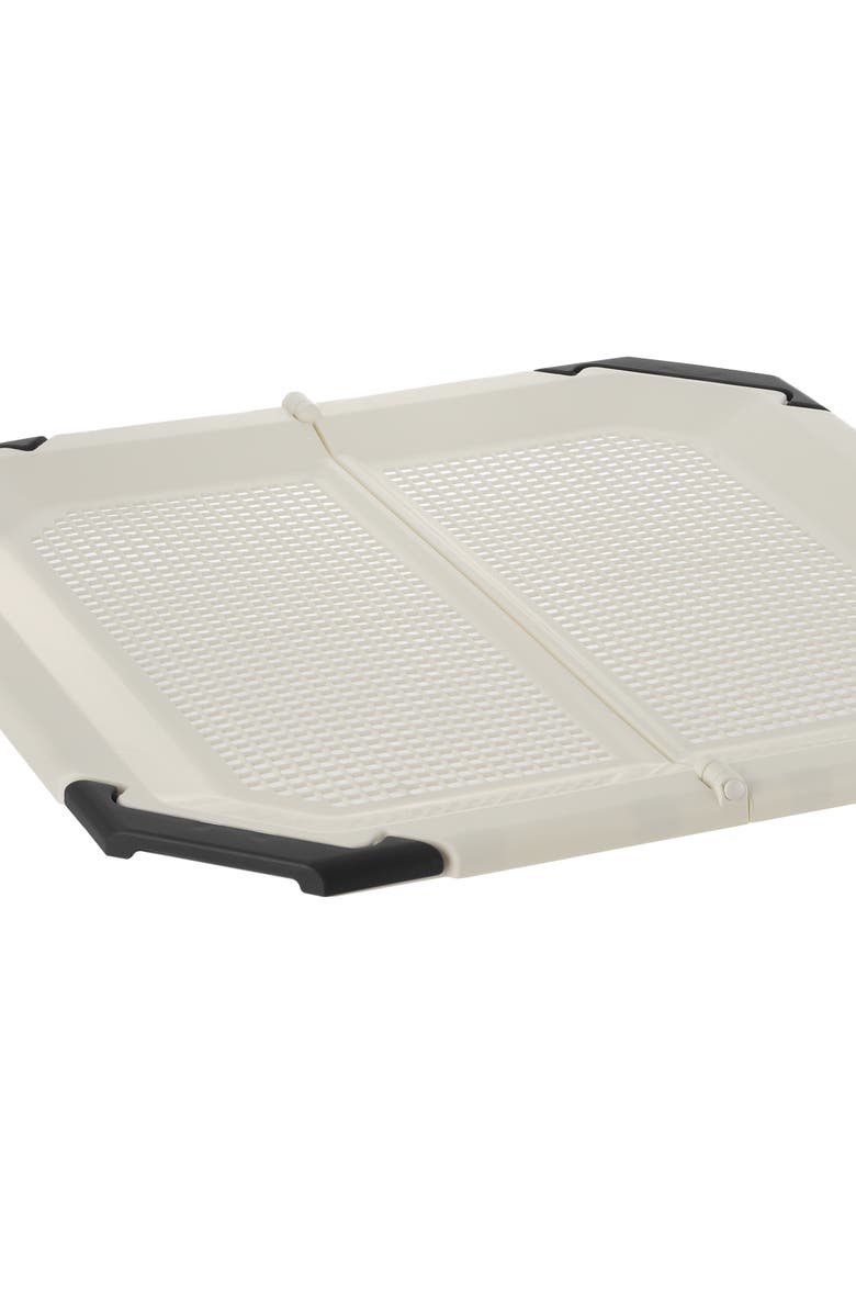 Richell Paw Trax Potty Pad Holder In Light Beige & Black, Potty Training Tray Dogs, Alternate, color, 