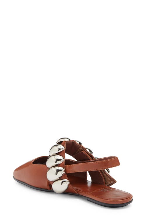 Jeffrey Campbell Manon Slingback Flat In Tan Silver