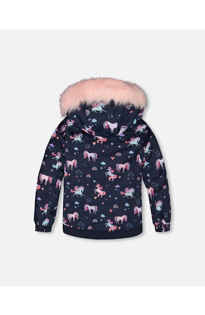 Deux par Deux Girl Two-Piece Play Snowsuit with Jacket and Solid Pant, Alternate, color, Candy Pink