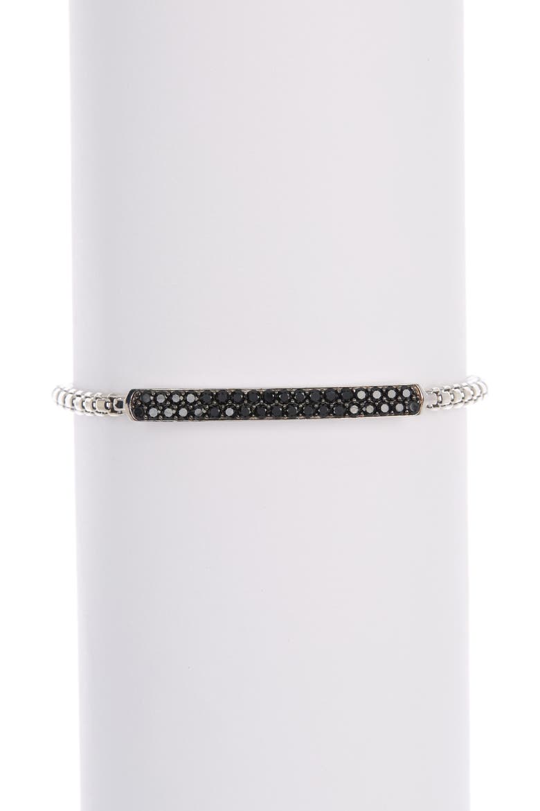 Sterling Silver Bracelet, Main, color, BLACK