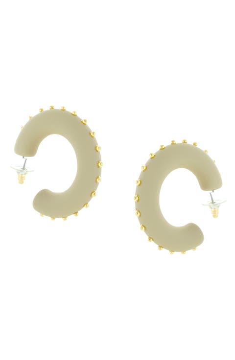 Noel Studded Hoop Earrings
