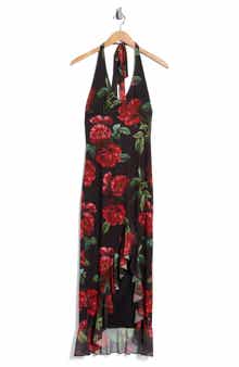 Halter High Low Maxi Dress