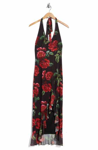 Halter High Low Maxi Dress