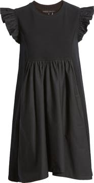 English Factory Mixed Media Ruffle Dress