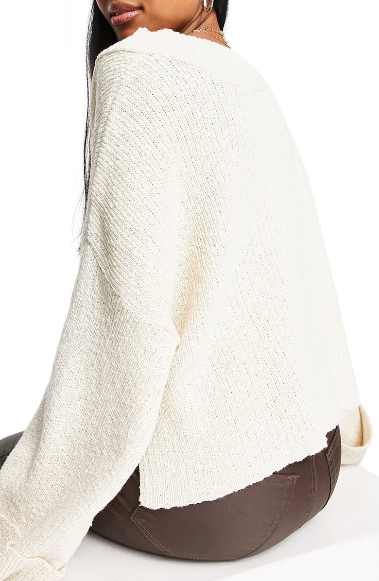 ASOS DESIGN V-Neck Cotton Blend Sweater, Alternate, color,