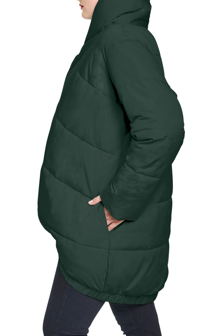 Kanda Puffer Coat, Alternate, color, HUNTER GREEN