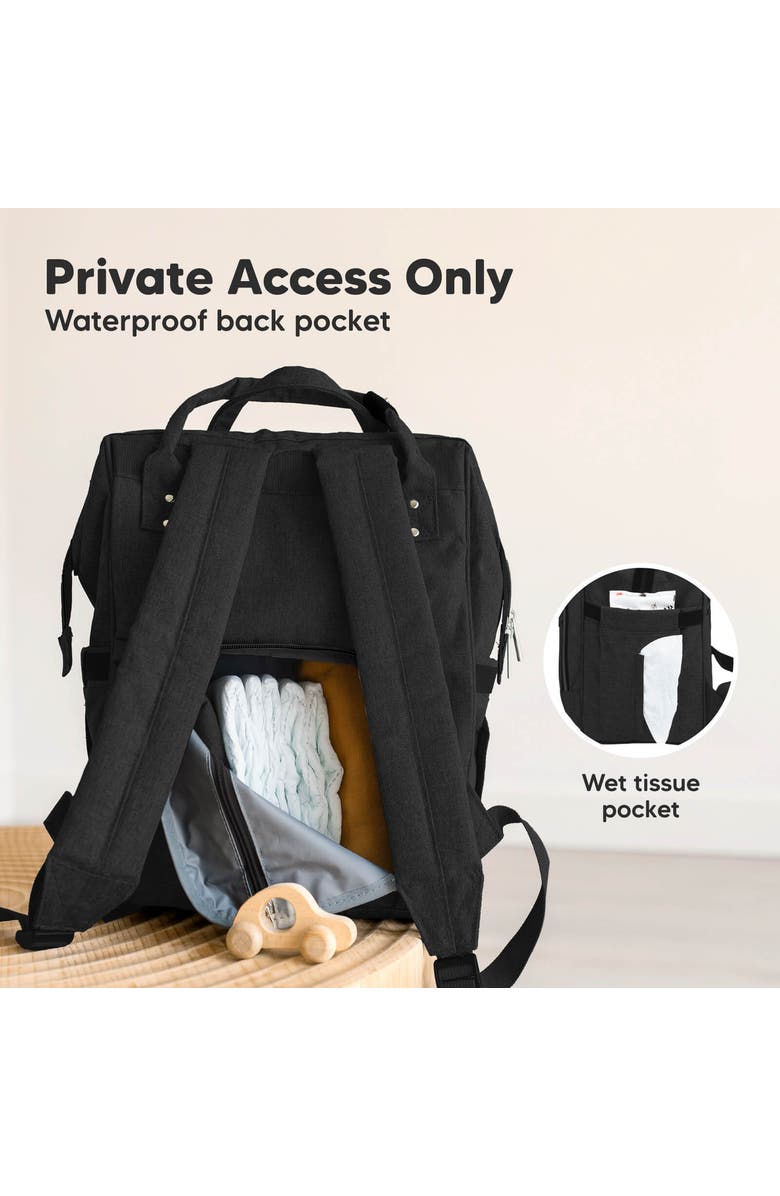 KeaBabies Original Diaper Bag, Alternate, color, Trendy Black