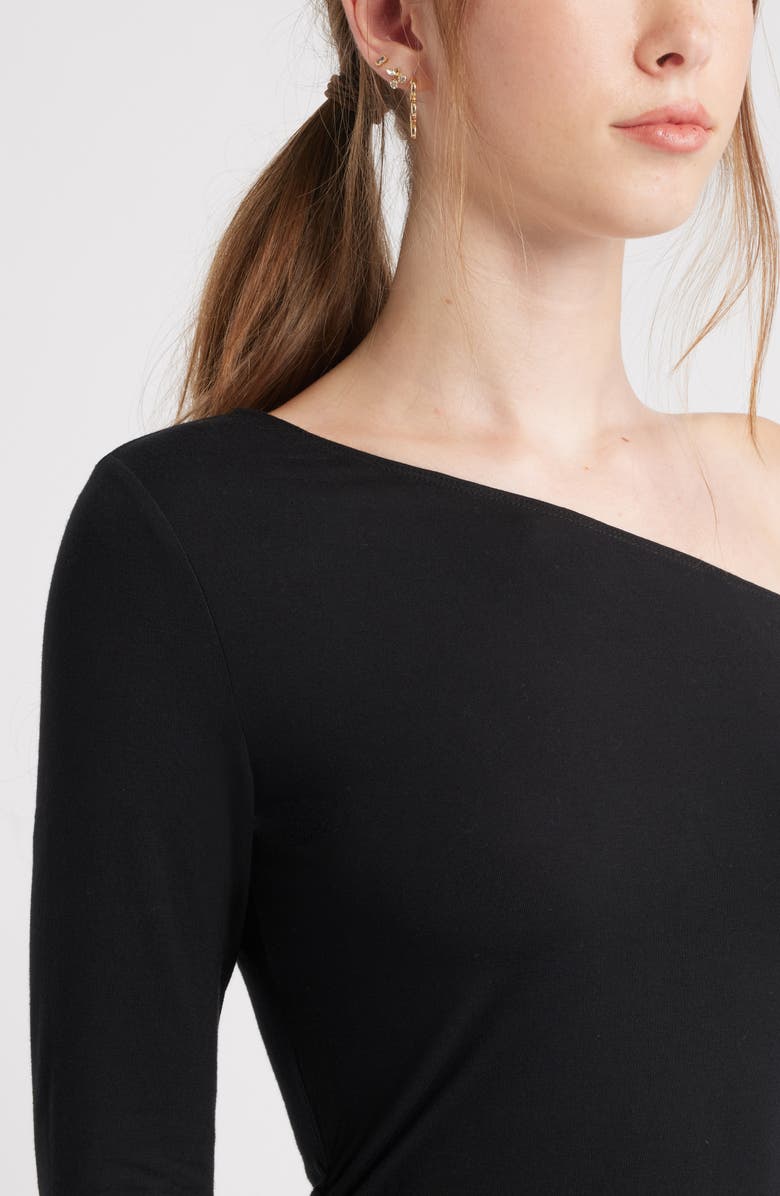 BP. Off the Shoulder Long Sleeve Top, Alternate, color, Black