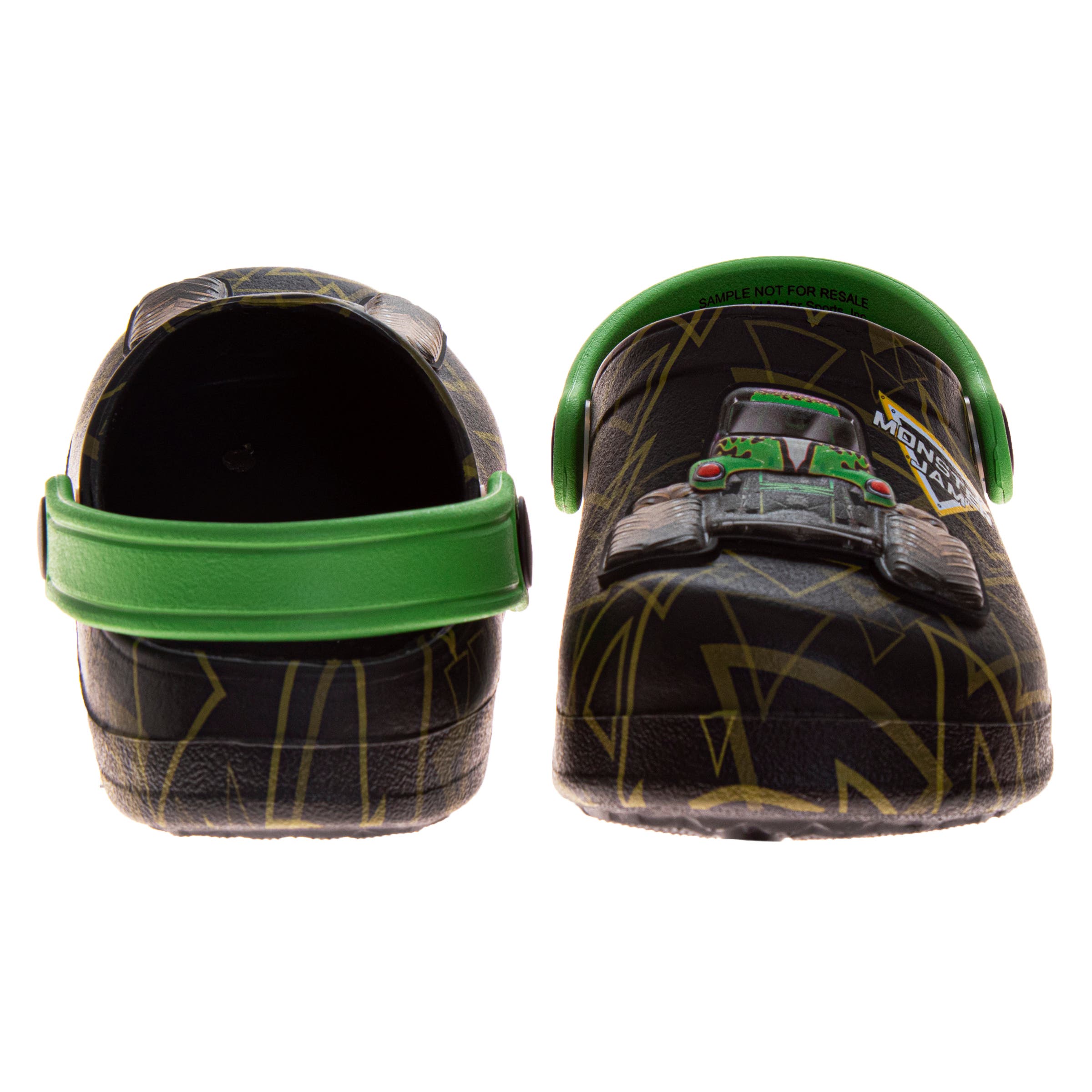 Monster Jam Monster  Clogs, Alternate, color, Black Green
