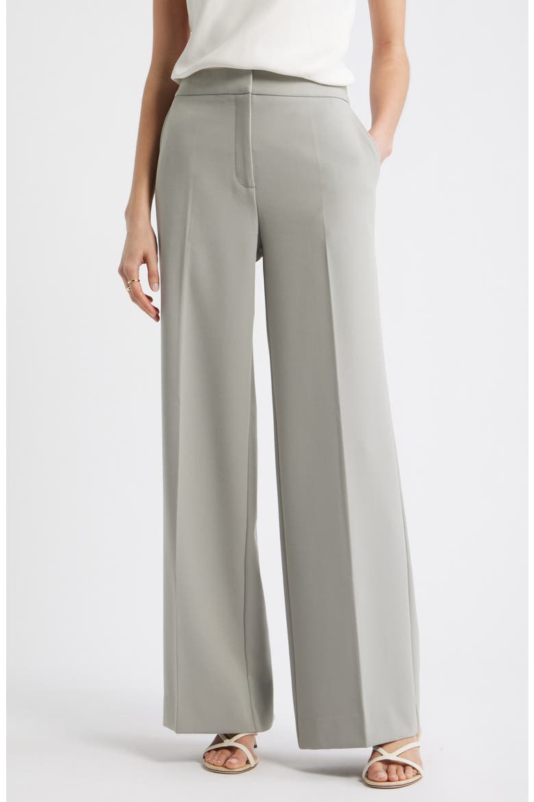 The Lennox Wide Leg Trousers, Main, color, GREEN CHAPARRAL
