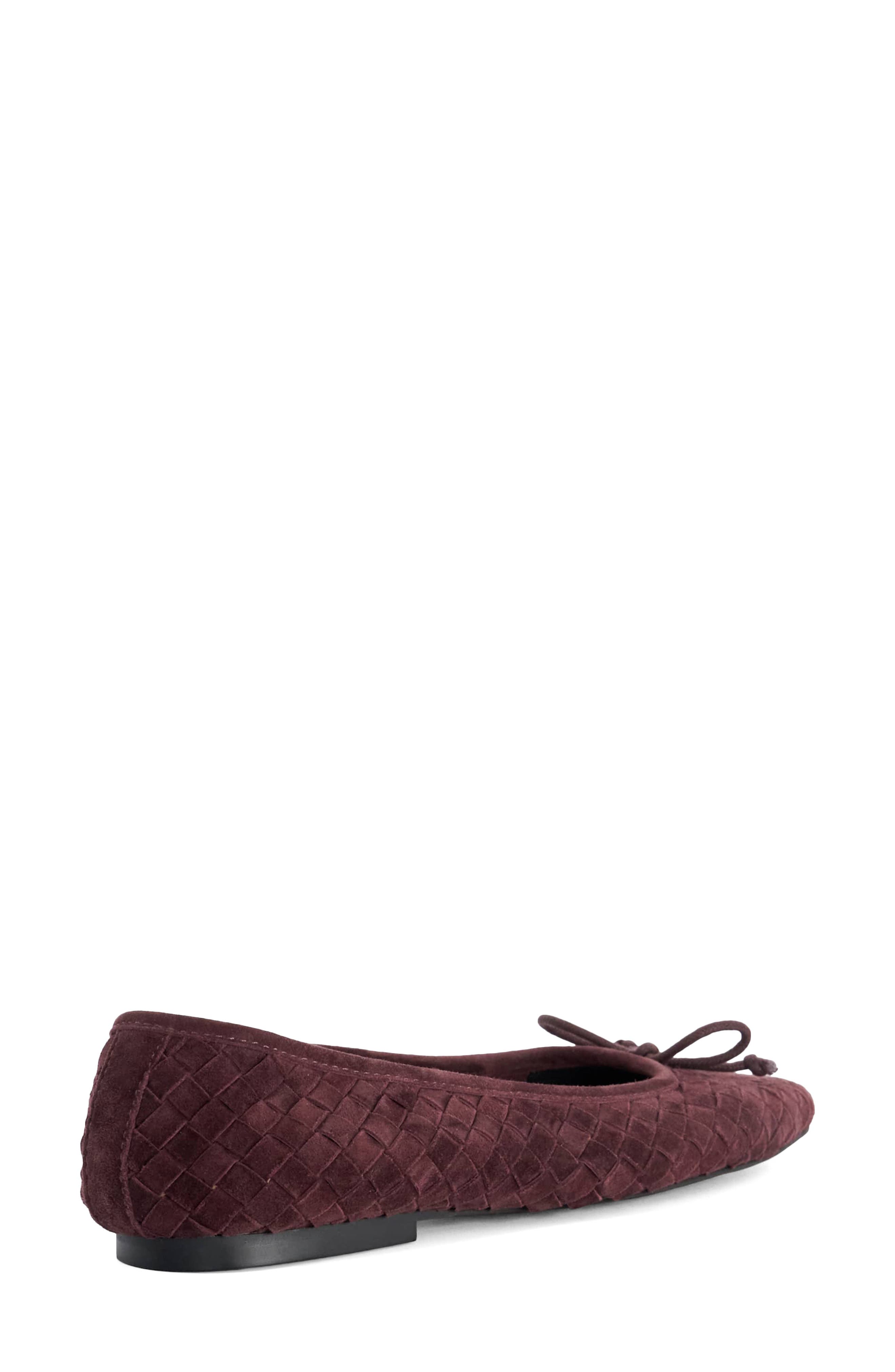 Heat Woven Ballet Flat, Alternate, color, BURGUNDY