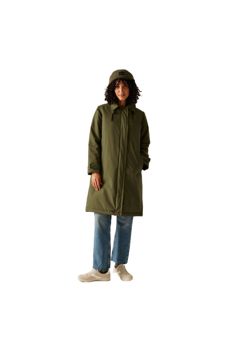 Orla Kiely Mac Waterproof Jacket, Alternate, color, Military Green and Blue
