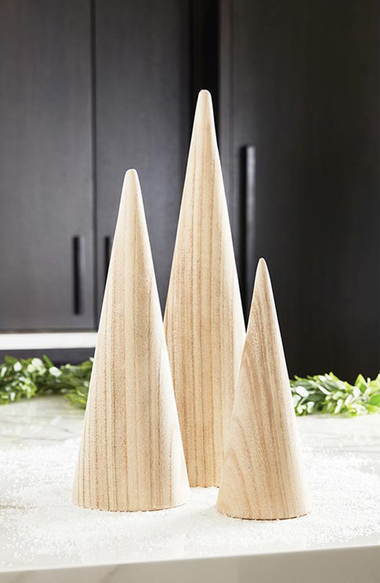 CREATIVE BRANDS Paulownia Wood Cone Tree, Alternate, color, 
