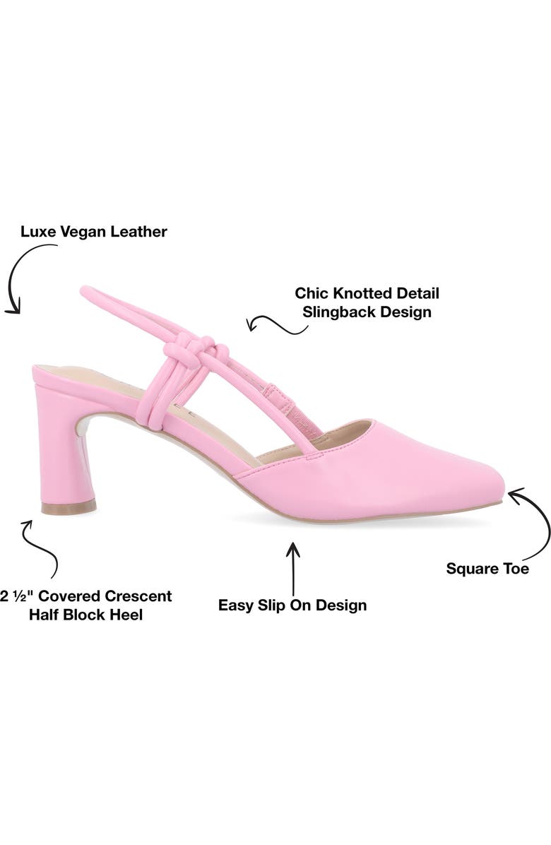 Journee Collection Margeene Slingback Pump, Alternate, color, Pink