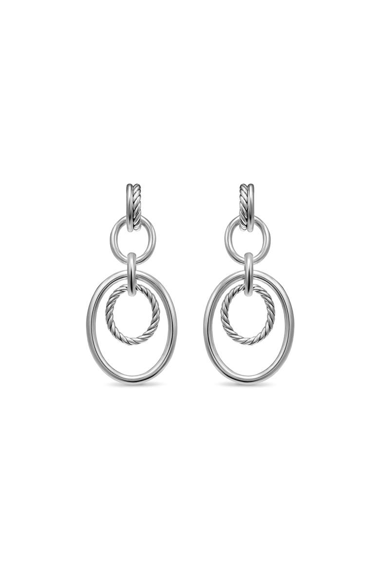 DY Mercer® Mobile Drop Earrings in Sterling Silver, 65.7mm, Main, color, DIAMOND