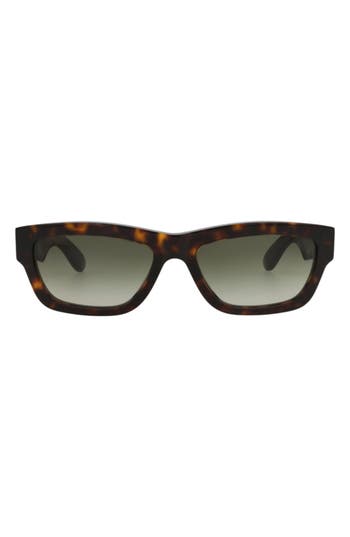 Alexander Mcqueen Mcqueen 56mm Square Sunglasses In Green