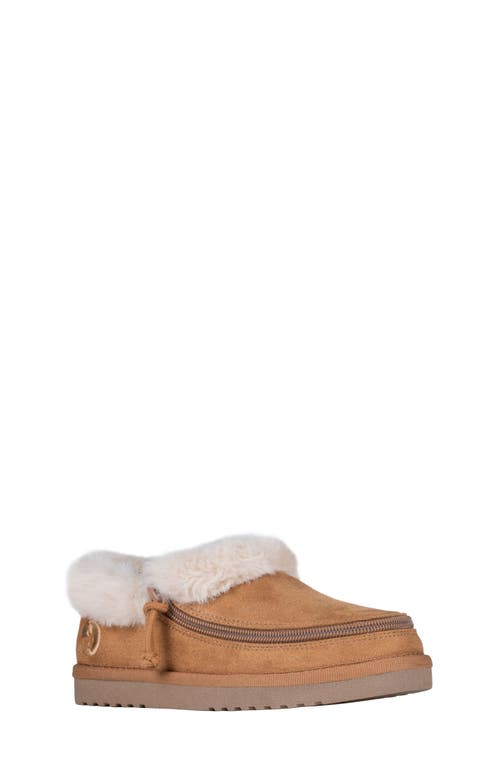 BILLY Footwear Kids' Faux Shearling Slipper in Chestnut 