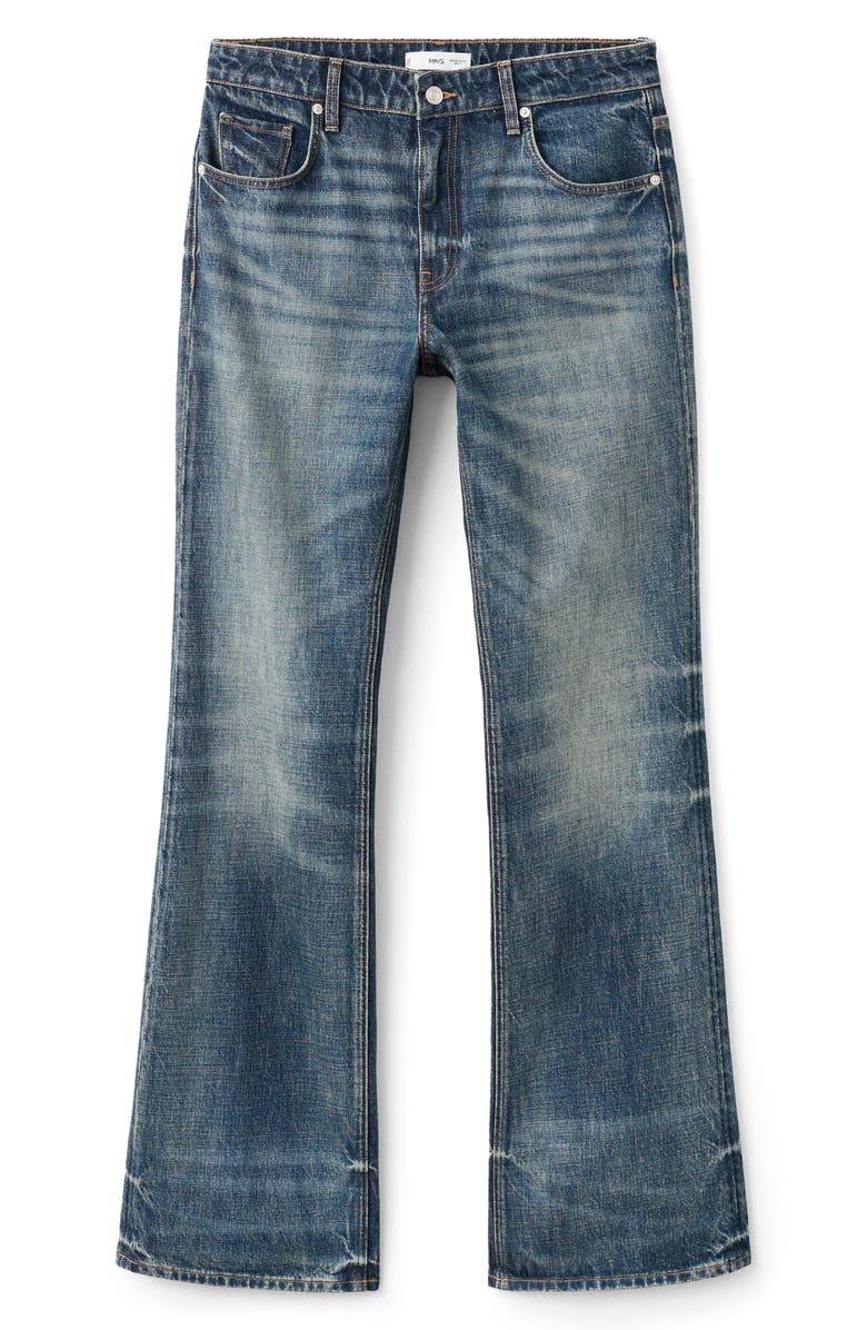 MANGO Flare Leg Jeans, Main, color, Dark Vintage Blue