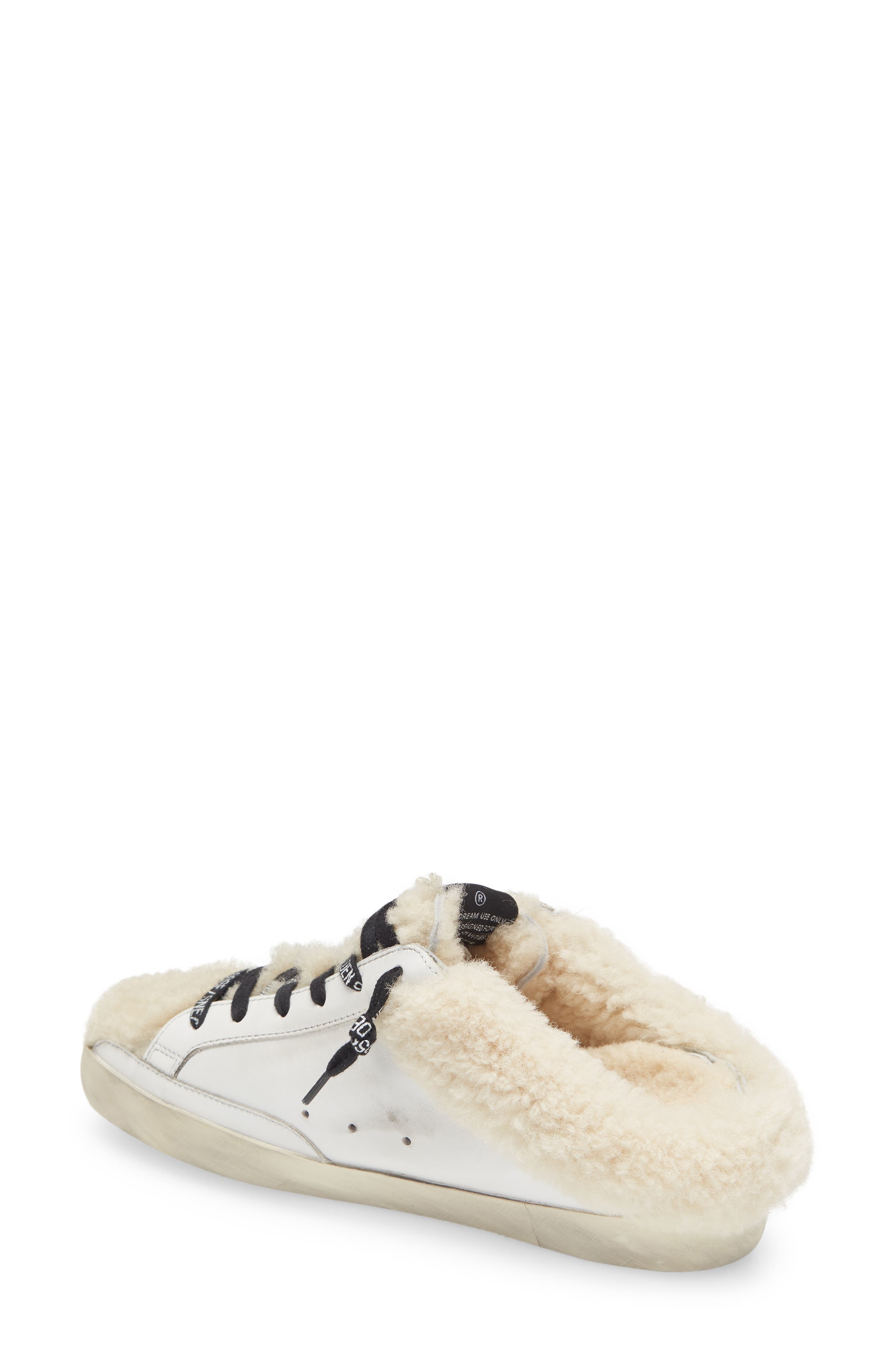 Golden Goose Genuine Shearling Trim Mule, Alternate, color, 