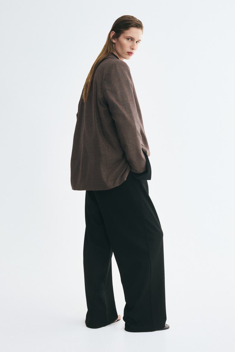 Oversized Blazer, Alternate, color, Dark beige/houndstooth
