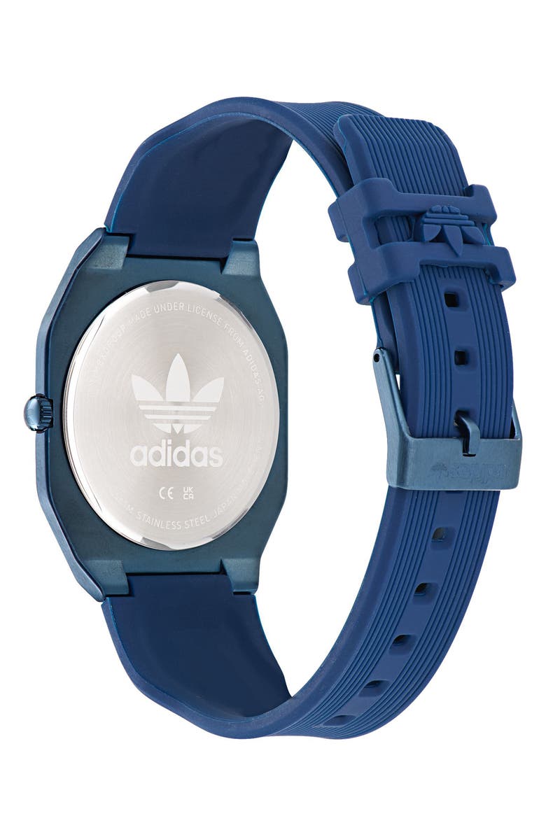 adidas Silicone Strap Watch, Alternate, color, Blue