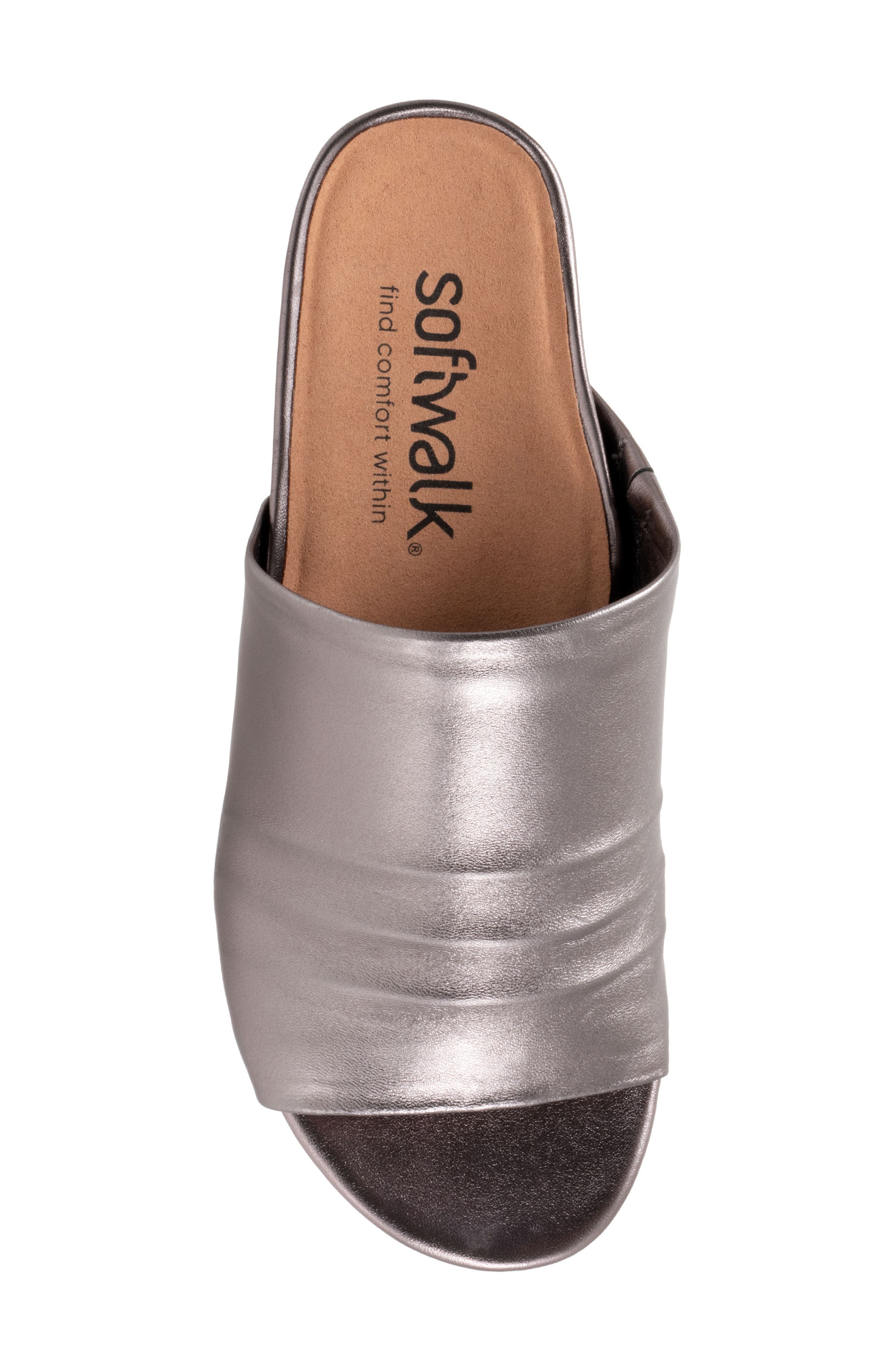Camano Slide Sandal, Alternate, color, PEWTER METALLIC
