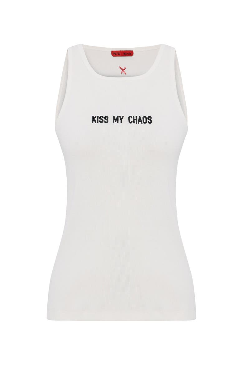 Cotton Rib Tank Top, Main, color, white