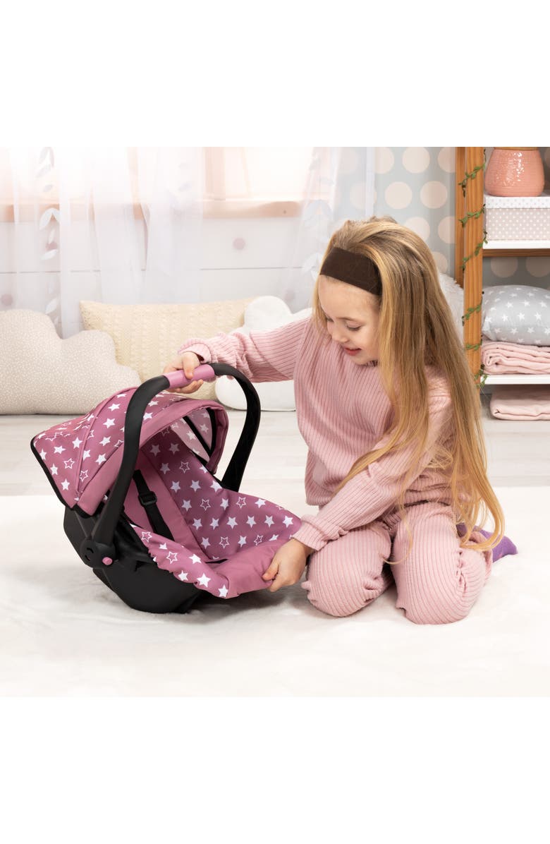 Bayer Design Doll Deluxe Car Seat, Portable Travel Carrier For Dolls Up To 18 Inches, Kid 3+, Alternate, color, Multicolored