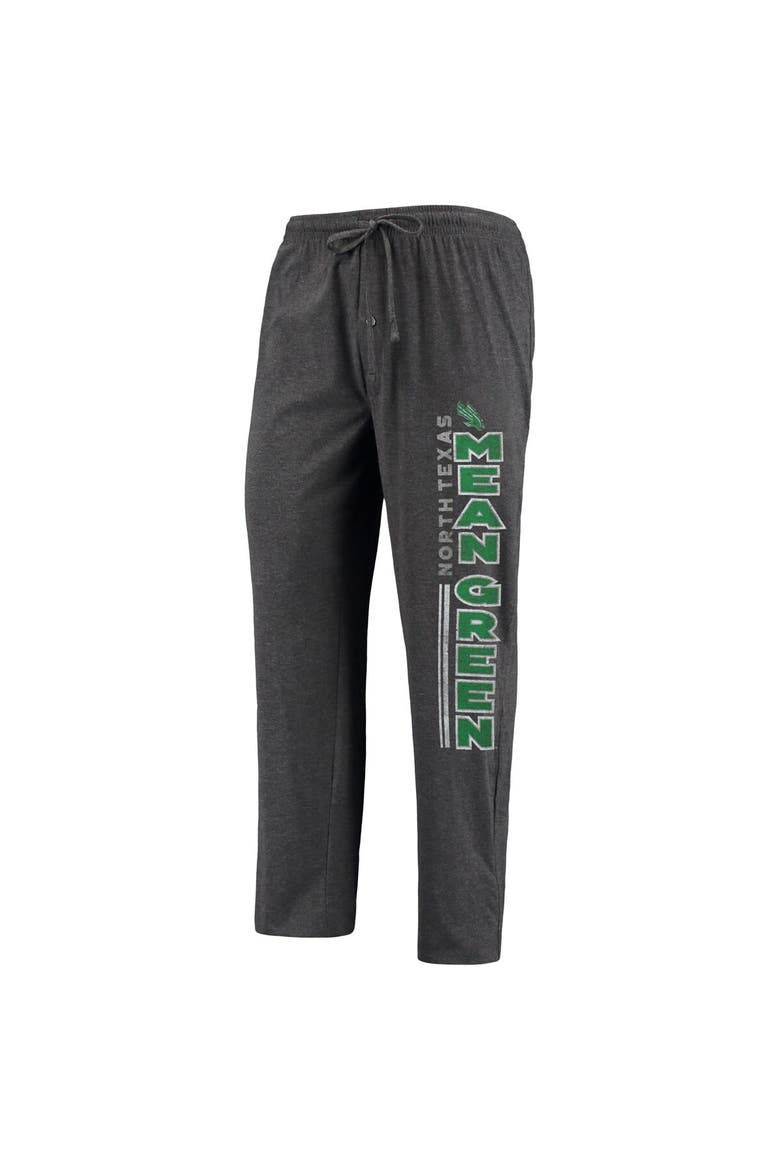 Men's Concepts Sport Heathered Charcoal/Kelly Green North Texas Mean Green Meter T-Shirt & Pants Sleep Set, Alternate, color, Heather Charcoal