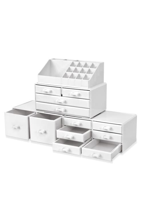 Sorbus Large 12-drawer Makeup Organizer Case In White