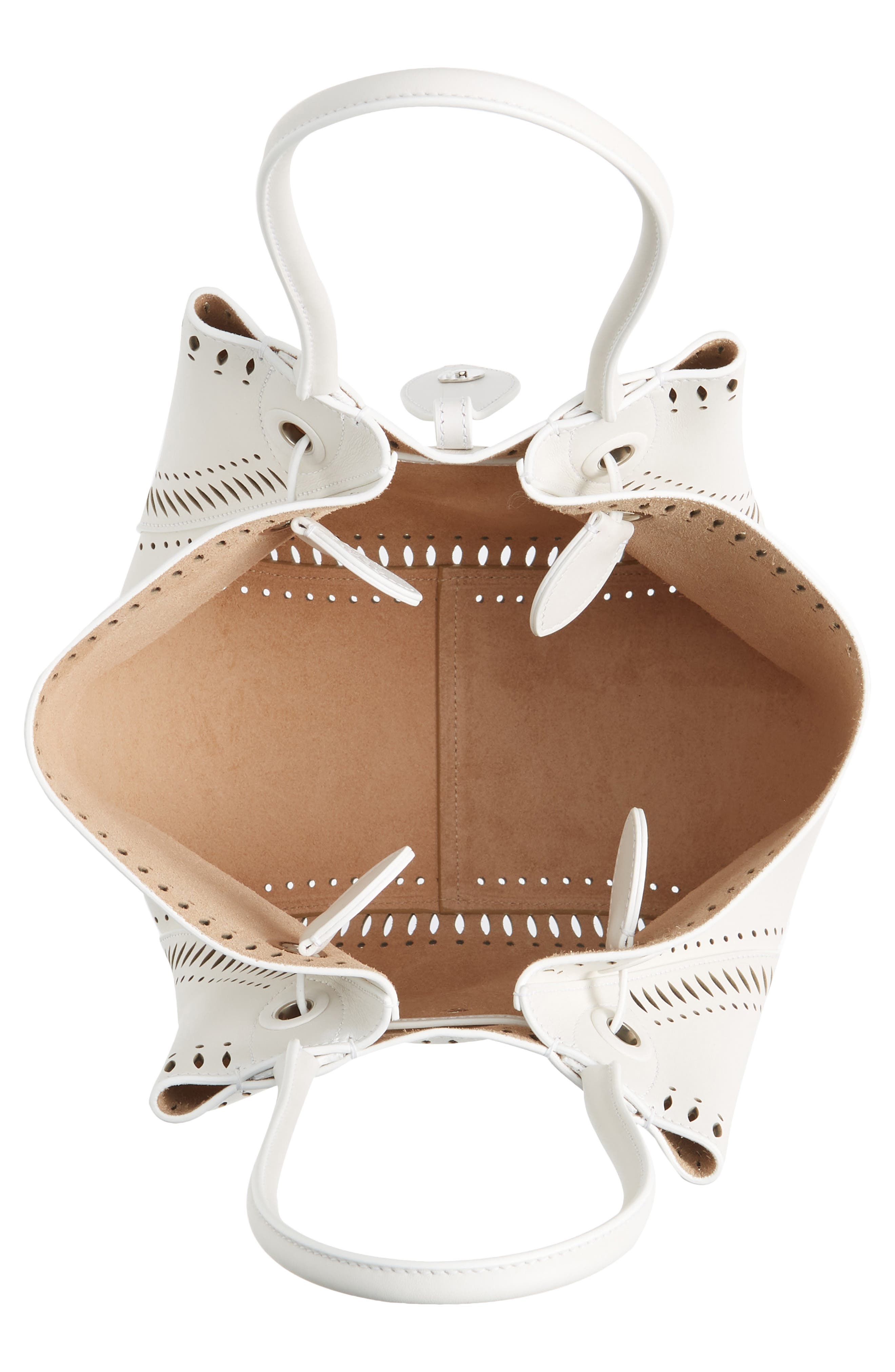 Alaïa Angèle 20 Leather Top Handle Bag, Alternate, color, 