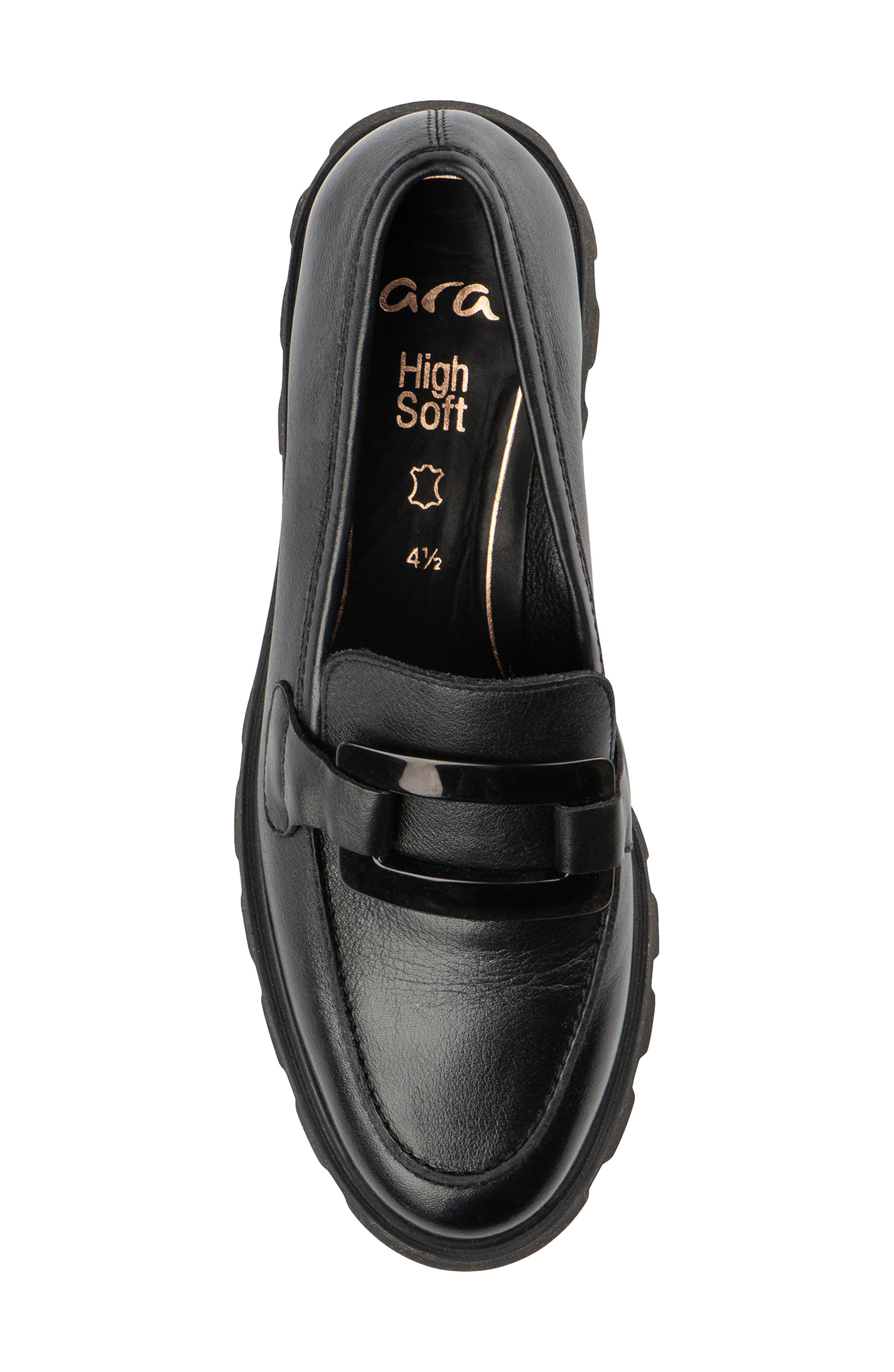 ara Oleander Platform Loafer, Alternate, color, Black