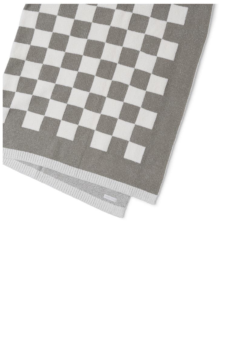 CozyChic™ Checkered Cotton Blend Throw Blanket, Alternate, color, EUCALYPTUS-CREAM