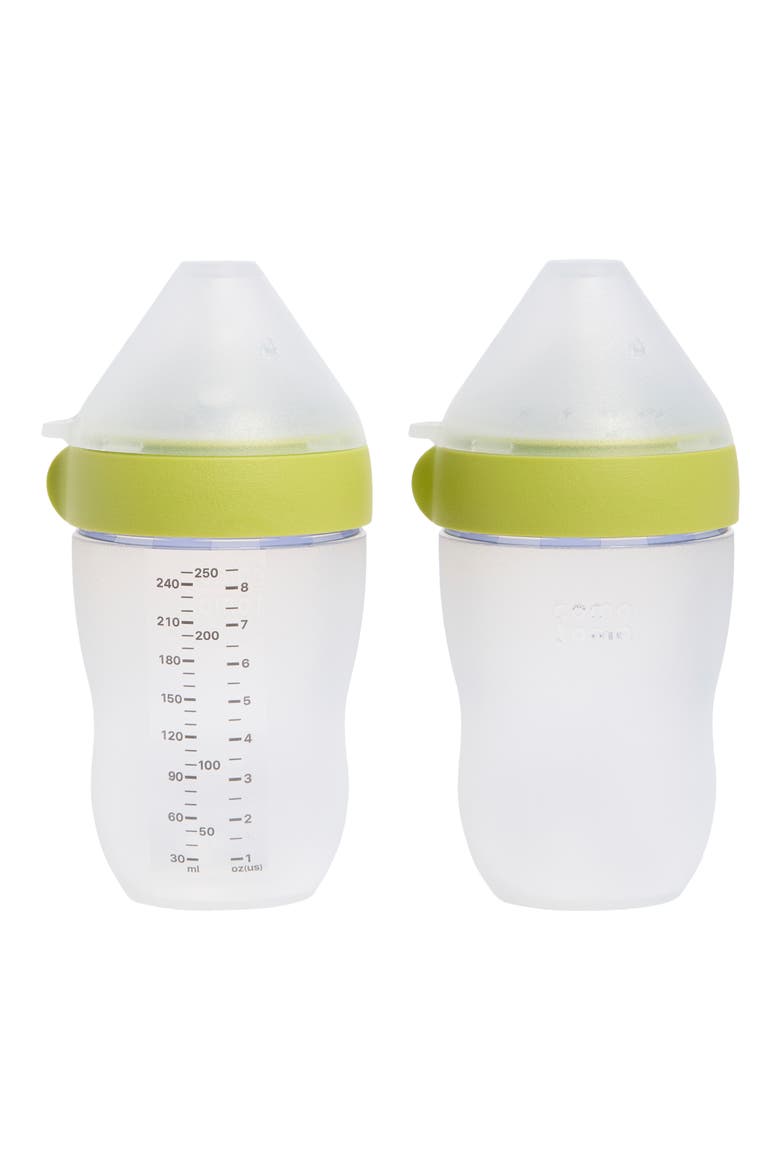 Set of 2 Gen 2 8-oz. Baby Bottles, Main, color, GREEN