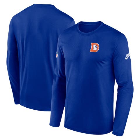 Men's Nike Royal Denver Broncos Legend Small Logo Performance Long Sleeve T-Shirt