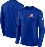 Nike Men's Nike Royal Denver Broncos Legend Small Logo Performance Long Sleeve T-Shirt