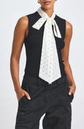 Derek Lam 10 Crosby Calista Tie Neck Sleeveless Top