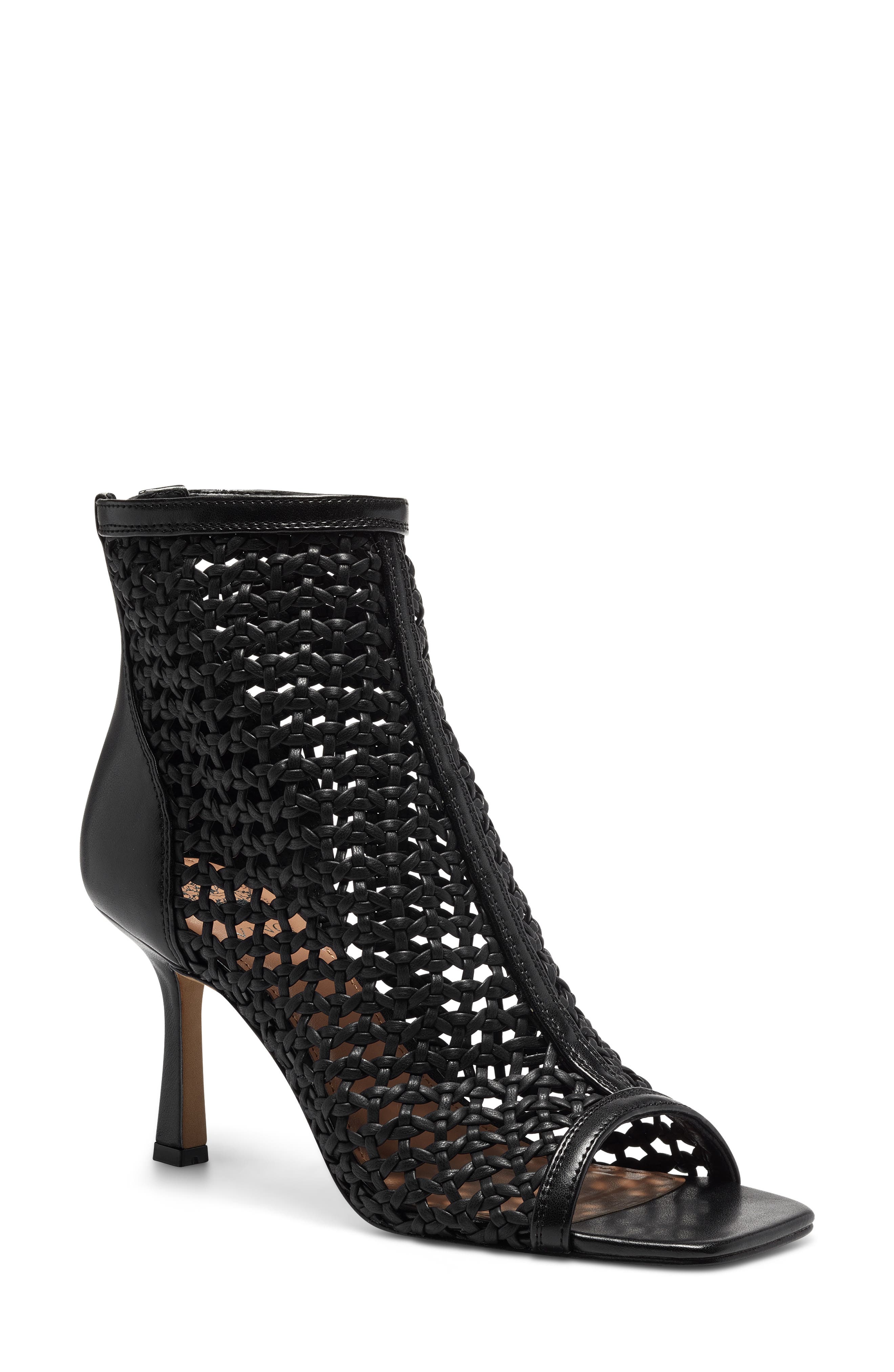 Vince Camuto Emalani Macramé Open Toe Bootie, Main, color, 