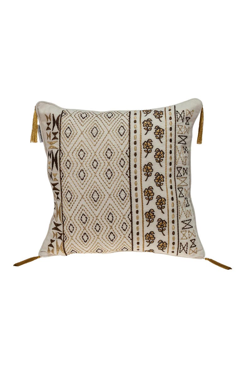 Marjoram Tapestry Throw Pillow, Main, color, BEIGE