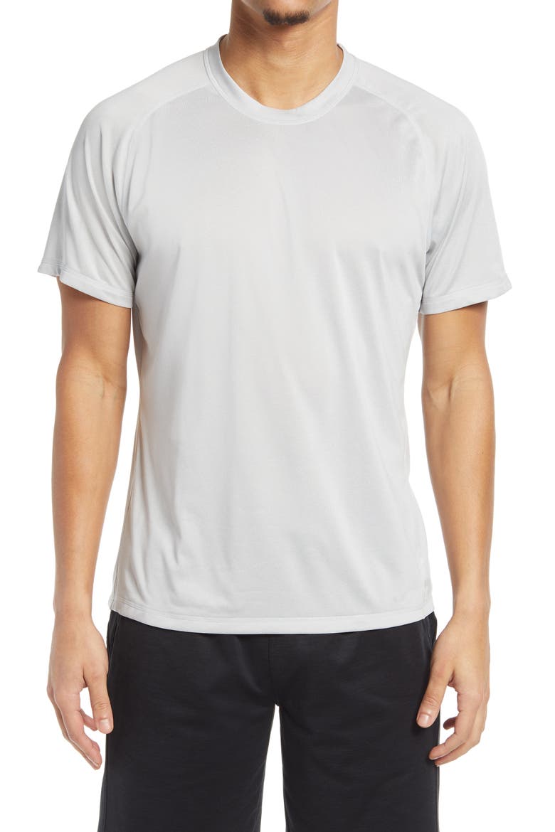 Performance T-Shirt, Main, color, GREY MICRO MELANGE